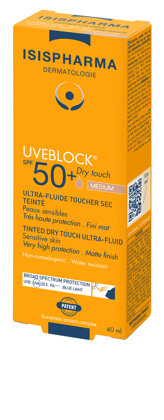 UVEBLOCK® SPF 50 Dry Touch Medium Tinted | Oily Skin 40ml